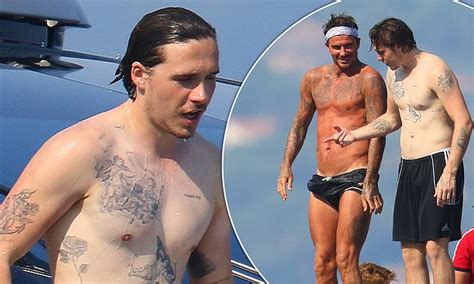 Brooklyn is the oldest child of david tattoos matter so much in the beckham household that brooklyn promised his father, david, to wait. Brooklyn Beckham shows he's morphing into father David as ...