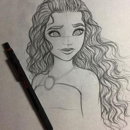 A sketch inspired by moana, from the next disney movie. Drawing Ideas Disney Princesses Moana 40+ Best Ideas # ...