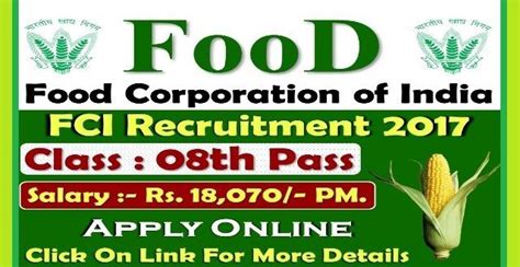 Explore the food technology job openings near your home, near to your city or nearby hometown. Food Corporation India Haryana Recruitment 2017 Watchman ...