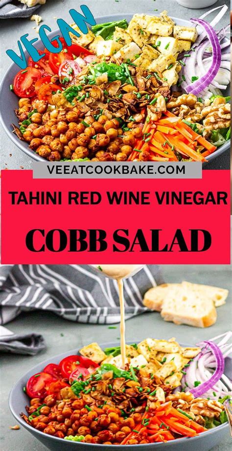9 easy vegan salad dressings for summer salads. Tasty Vegan Cobb Salad (oil free salad dressing) | Vegan ...