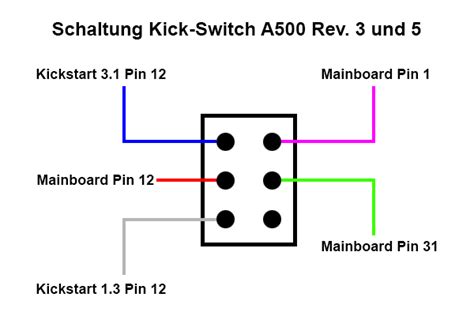 Power supply 12v 5v, computer vintage amiga amiga 500 Amiga 500 1.3 - 3.1 Kick-Switch / -Umschalter ...
