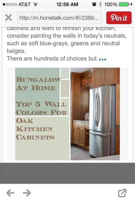 In addition, they were really budget friendly and it showed that they were always looking for. Kitchen wall colors | Oak kitchen cabinets, Kitchen colors ...