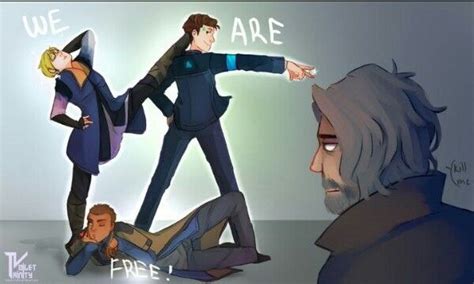 Dbh markus wallpaper | tumblr. Detroit become human Connor, Kara, Markus and Hank By ...