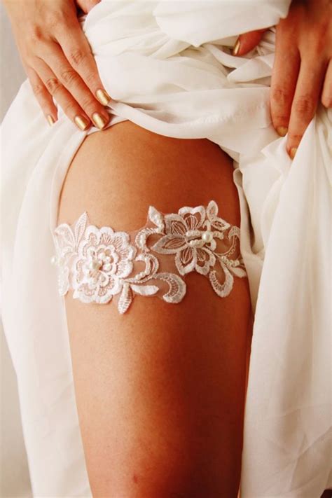 Your choice of lace (lengths t.b.d.) your choice of ribbon 20 Fabulous Lace Wedding Garter Ideas That You Cannot Say No!