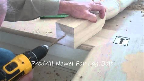 Unscrew the bracket holding the banister to the wall with a drill, and then unscrew the banister from the newel post or posts. How To Secure A Newel Post - YouTube