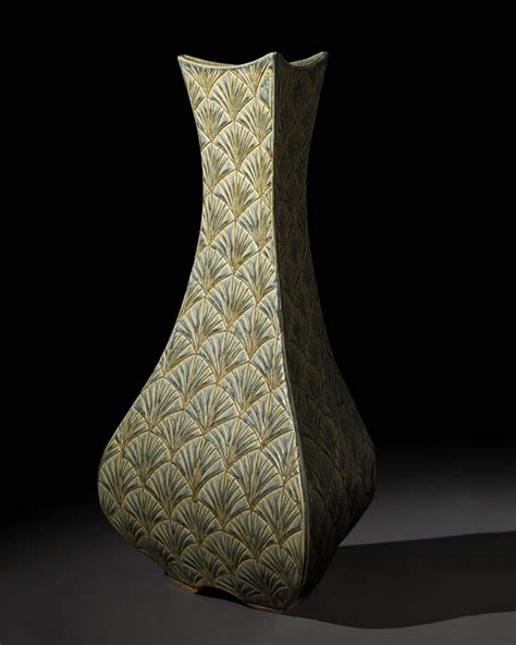 One should be 2x the size of the other. Tall Bulbous Vase - Sage | Slab ceramics, Ceramic texture ...