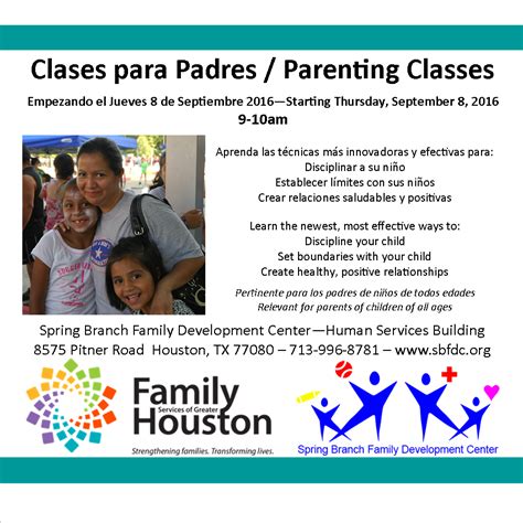 Educational support, social support, community outreach open to anyon. New Parenting Class Series with Family Houston - Starting ...