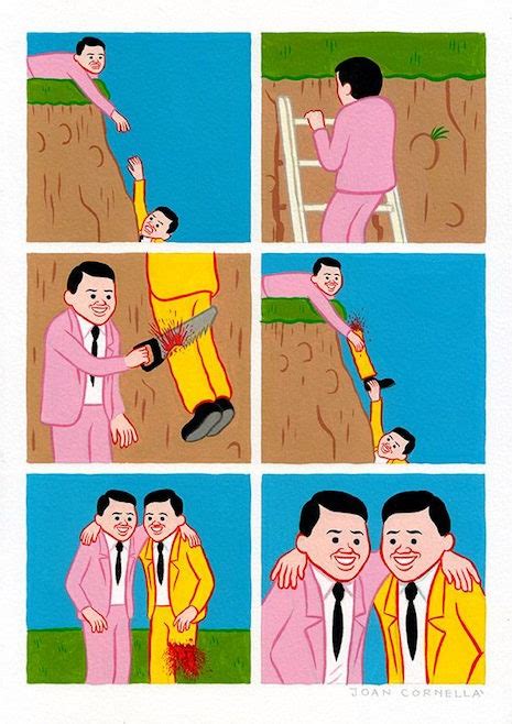 Joan cornellà is nothing short of a master of his form. More darkly f*cked up comicstrip paintings from Joan Cornellà | Dangerous Minds