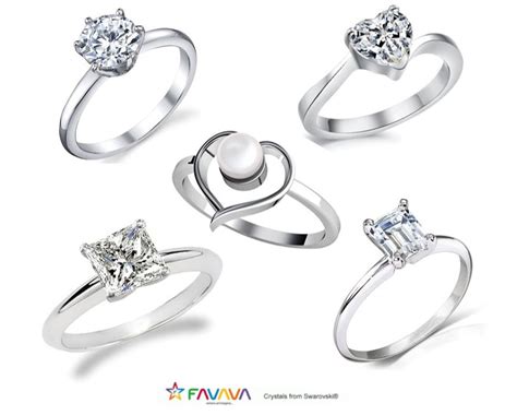 The swarovski zirconia appears as a perfect diamond, sparkling and flawless but at a fraction of the price. $20 for a Set of 5 Genuine Swarovski Rings | Swarovski ring