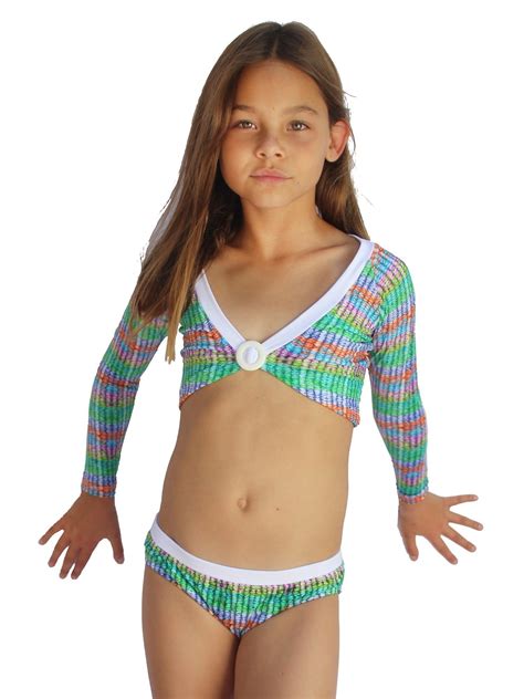 4k00:26close up of happy little asian, thai, baby girl, 2 years old, after taking a shower, playing peekaboo and smiling in a good mood at a camera. Azul Swimwear - Azul Little Girls Multi Color Ripple ...