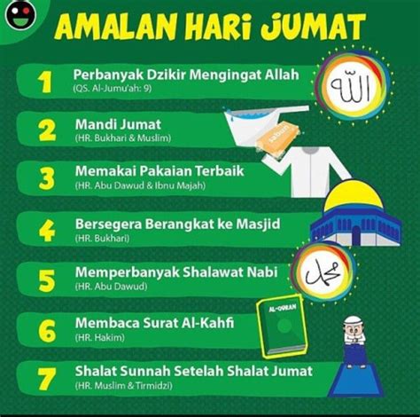 Tentu masih banyak amalan sunnah lain di hari istimewa tersebut. #Amalan Sunat Jumaat | Instagram posts, Instagram, Checklist