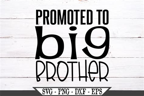 Promoted To Big Brother Funny Baby Announcement SVG (335973) | SVGs | Design Bundles