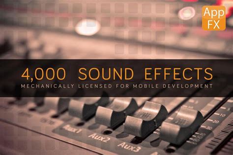 Perfect to use in your next video or a gaming app. App FX Sound Effects Library with 4,000+ Effects - 90% off ...