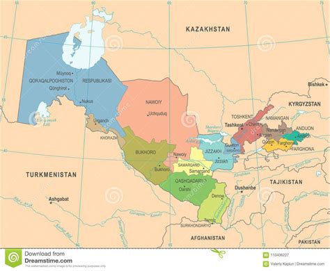 Download fully editable maps of uzbekistan. Mapa De Uzbekistán - Ejemplo Detallado Del Vector Stock de ...