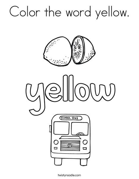 Our yellow pages search can help you to find both small and large businesses instantly. Color the word yellow Coloring Page - Twisty Noodle