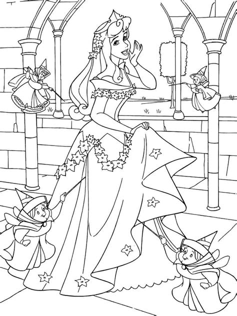 In perrault, the princess's name is aurora; Disney Princess Sleeping Beauty Aurora Colouring Sheets ...