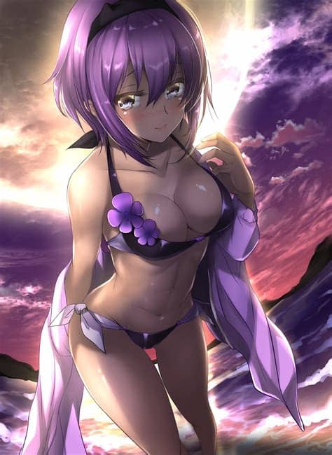 The best gifs are on giphy. Wallpaper : night, anime girls, short hair, legs, purple ...