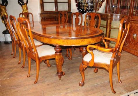 Queen anne style amish furniture. Walnut Victorian Dining Table Queen Anne Chair Set