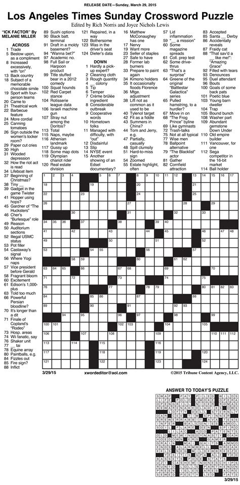 We did not find results for: Crosswords Archives | Tribune Content Agency - Printable ...