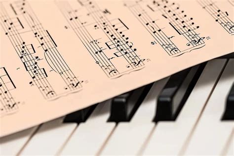 piano, music score, music sheet, keyboard, piano keys, music, musical ...