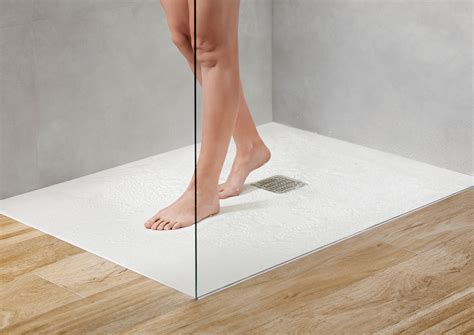 However, many floor tile options feature a smooth, shiny surface, which can be extremely slippery. Terran; a stone effect shower tray with anti-slip texture | Roca Life