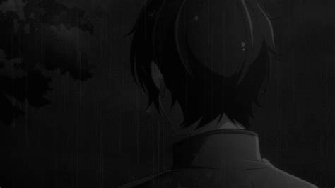 Animated gif about gif in cin's anime update by speedy gonzalez. anime sad rain blackandwhite boy It's GIF by Tiya