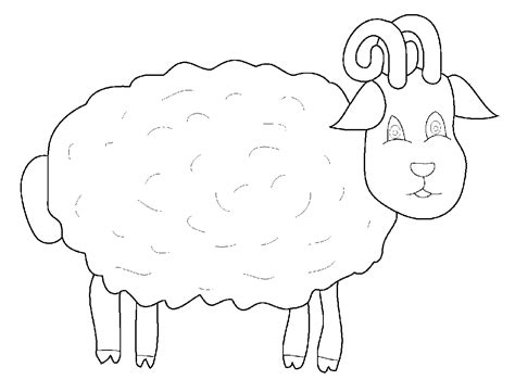 Free printable cartoon meadow coloring page for kids, belows to land category. Coloring page - Sheep Meadow