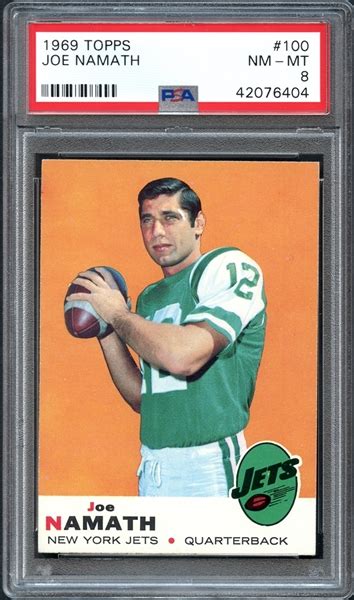 We did not find results for: Lot Detail - 1969 Topps #100 Joe Namath PSA 8 NM/MT