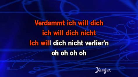 Diese einkaufsfunktion lädt weitere artikel, wenn die eingabetaste gedrückt wird. Karaoke Verdammt, Ich Lieb' Dich - Matthias Reim * - YouTube