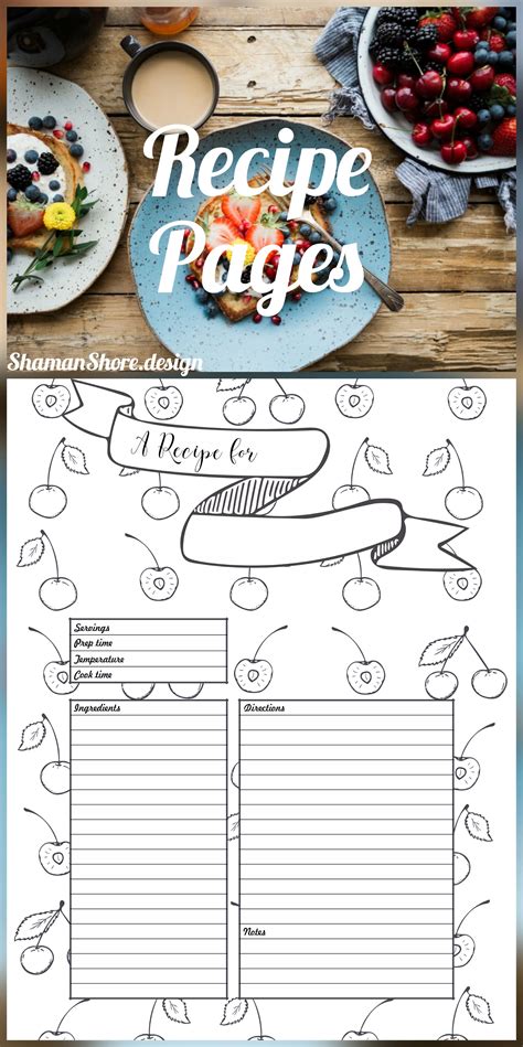 Now select whatever you wrote, go to the home tab, and click the heading 1 choice from the styles section. Recipe Template Printable, 10 Recipe Pages, Blank Recipe ...