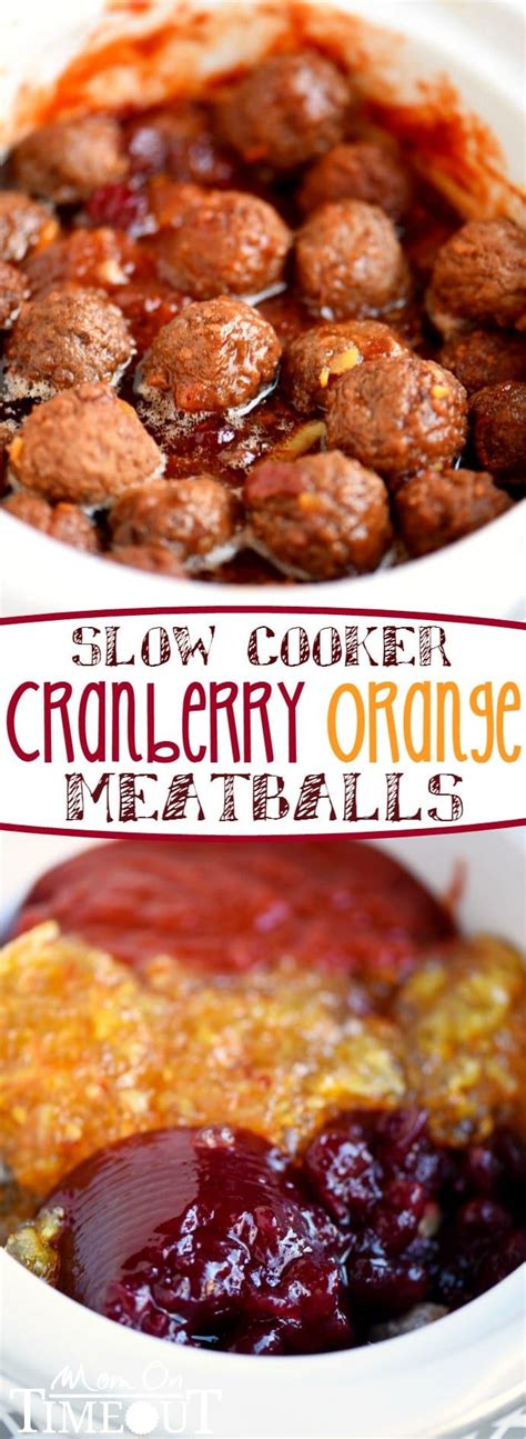 Slow Cooker Cranberry Orange Meatballs - Mom On Timeout ...