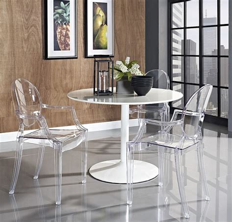 Designed by philippe starck for kartell in 2005, the victoria ghost chair is a more linear version of the popular louis ghost chair. Modern Dining Table Chairs For The Stylish Contemporary Home