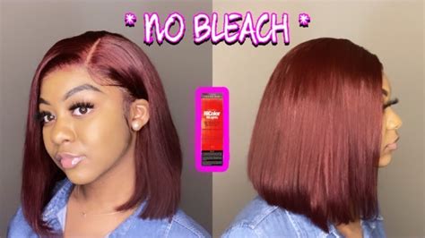 It's never been colored before. Tutorial | Black to Cranberry Red (NO BLEACH) ft. Ali ...