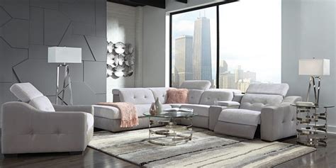 Check spelling or type a new query. Grande Point Gray 5 Pc Dual Power Reclining Sectional ...