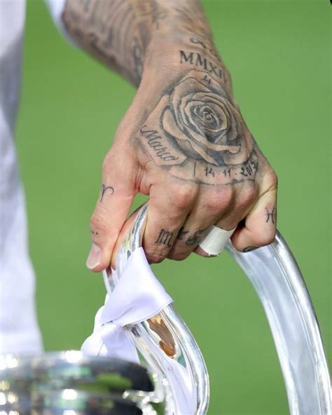 Let us take a look at his tattoos and the meanings they hold. Sergio Ramos ️ (With images) | Hand tattoos for guys ...