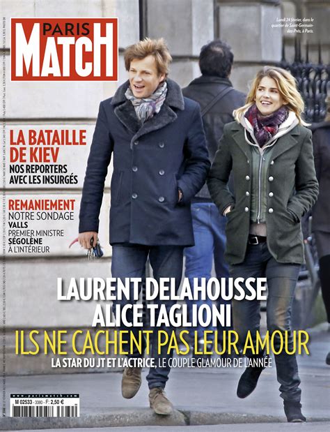 Alice taglioni et laurent delahousse posent au naturel, l'un à côté de l'autre, bras dessus. Cette semaine dans Paris Match : Alice Taglioni et Laurent ...