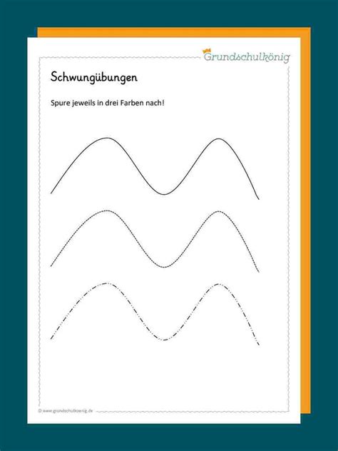 Interessant ist der grundschulkönig für alle, die in der grundschule aktiv sind. Schwungübungen | Schwungübungen, Arbeitsblätter zum ...