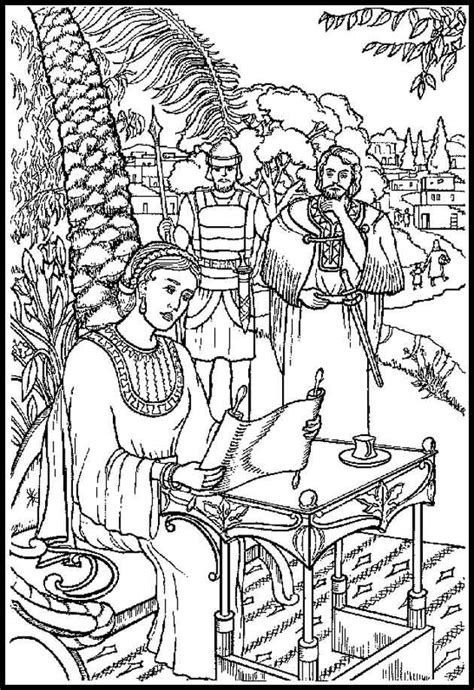 It cannot be denied that this activity can stimulate the imagination of children, as well as children's media to learn colors and shapes. Deborah And Barak Coloring Page - Coloring Home