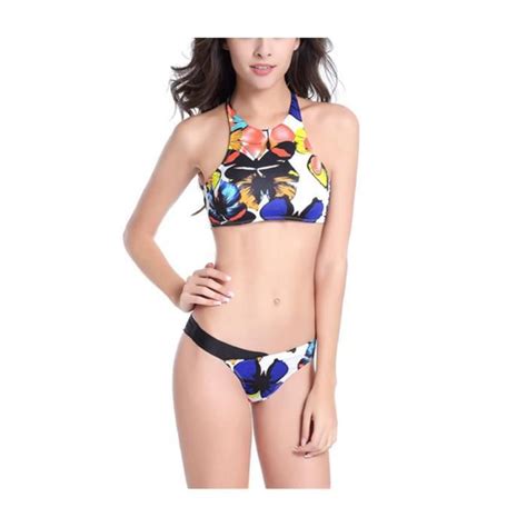 Vetements femme maillots de bain pour les adolescents. Maillot de bain/bikini femme/fille deux pièces top col ...