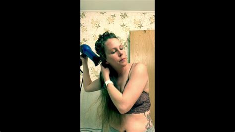 After they have dried, blow cold air on them for a few minutes using the hair dryer. Blow Drying My Hair - YouTube