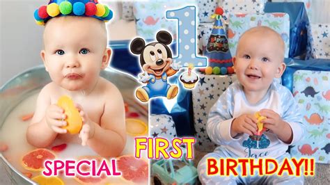 We had a joint 'thank goodness we survived the first tricky 365 days party' and naming ceremony for the twins' first birthday. A SPECIAL 1st BIRTHDAY - OPENING PRESENTS! - YouTube