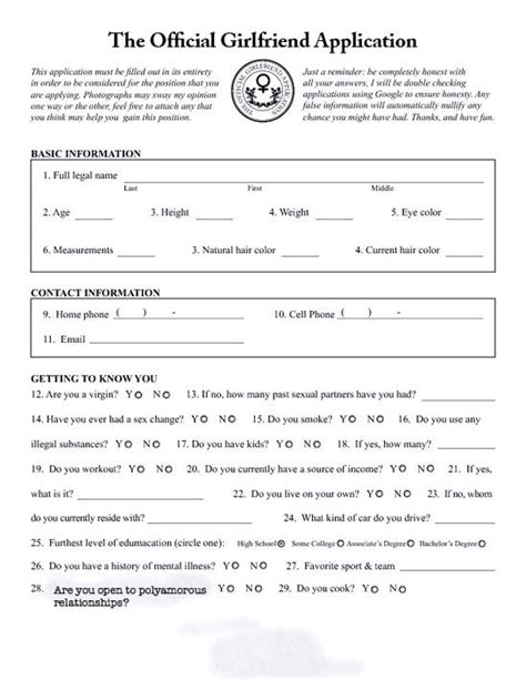 Official in order to be considered for the position that you. Now Accepting Applications | Boyfriend application ...