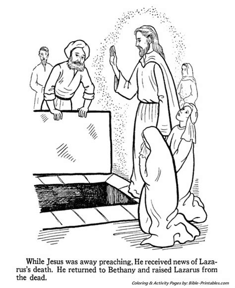 The story of jesus raising lazarus from the dead found in john chapter 11 is a lengthy but important story. Jesus raises Lazarus from the dead | Bible coloring pages ...