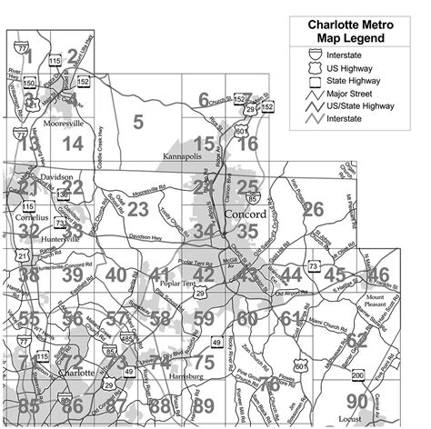 Added extra options for line thickness, line. Charlotte 25 Mile Radius Atlas - The Map Shop