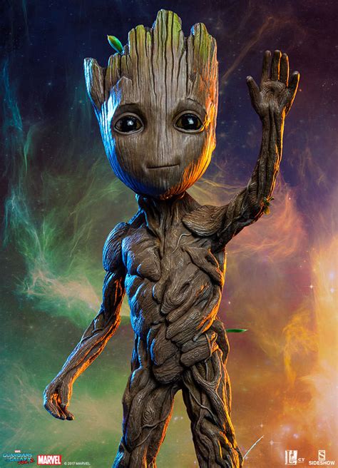 Confié à eidos montréal, le. BABY Groot Maquette (les gardiens de la galaxie 2)