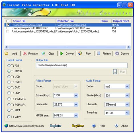 Be patient until the whole process is complete before you download the mp4 file to your computer. Torrent WMV Converter Main Window - TorrentRockYou ...