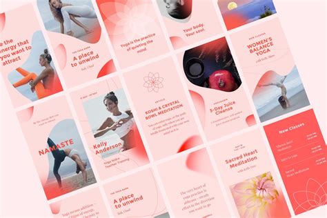 Yoga, standing poses are strung together to form long sequences. Asana - Social Media Kit | Instagram template, Media kit ...