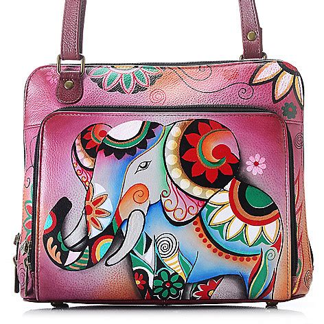 Access money directly from your balance†† with our debit and. (ShopHQ) Anuschka Hand-Painted Leather RFID Blocking Organizer Crossbody Bag - TVShoppingQueens