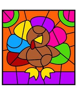 There are turkeys, pumpkins, cornucopias, pilgrims and more! Thanksgiving Turkey Addition and Subtraction Color By ...