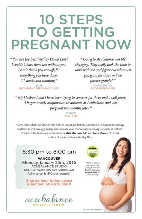 10 Steps to Getting Pregnant Now | Acubalance Wellness Centre